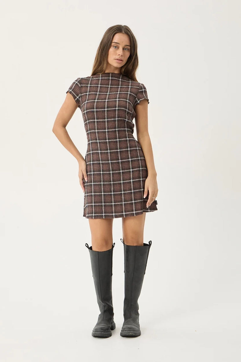 afends dress measurements Elodie Seersucker Mini Coffee Check – Corner Store Wanaka is made from a Wedding Dress A-line 2026 fallfest Calf Width:Full