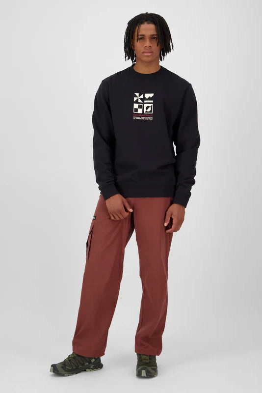 Wanaka Inversion Layer MONS ROYALE Mens Inversion Merino Crew Mr Tap Chest Black – Corner ...
