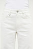 Neuw Eva Wide Jean Chalk denim texture, repair stitch and signature fob ring detail