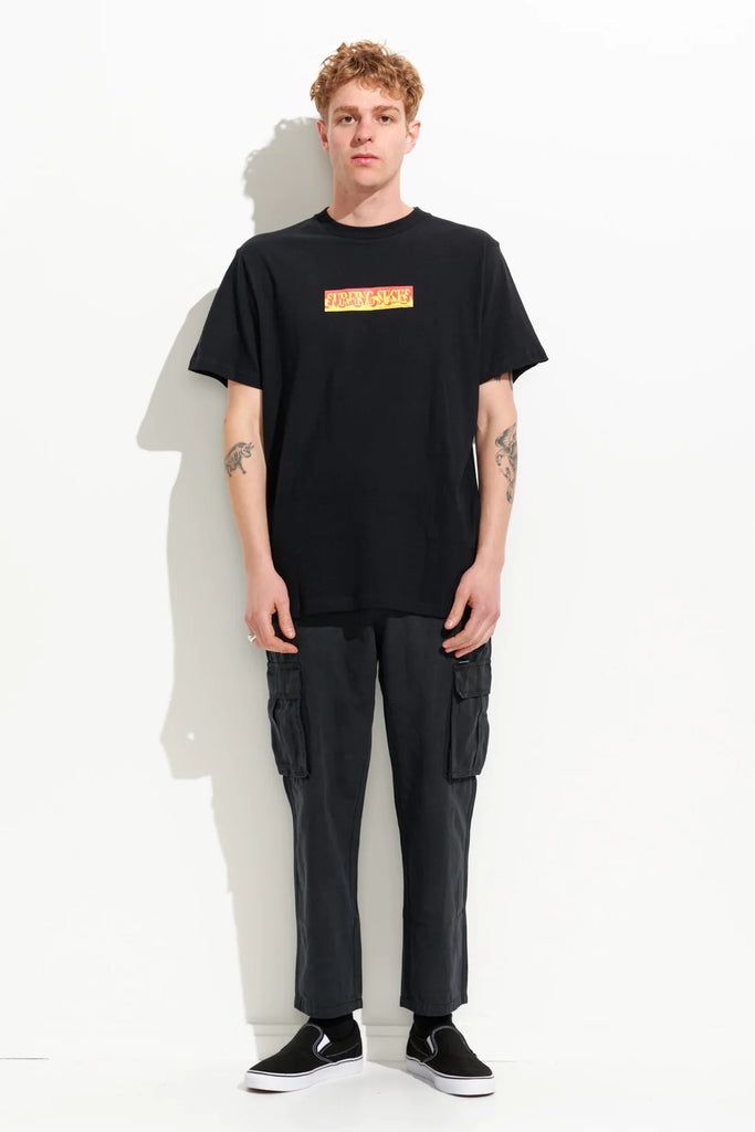 MISFIT Surfing Sucks 50 50 Regular Tee Pitch Black