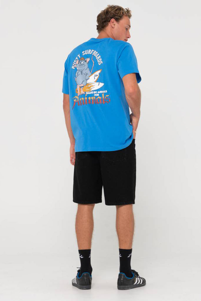 RUSTY Animal Tee Vallarta Blue