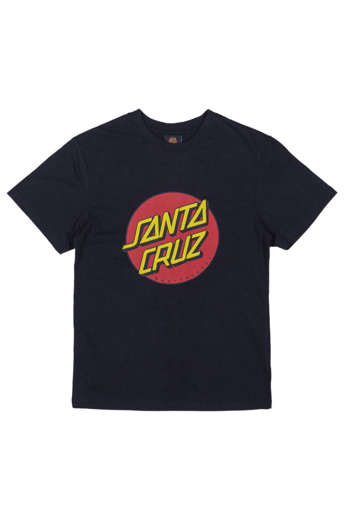 SANTA CRUZ Classic Dot Puff Front Tee Black