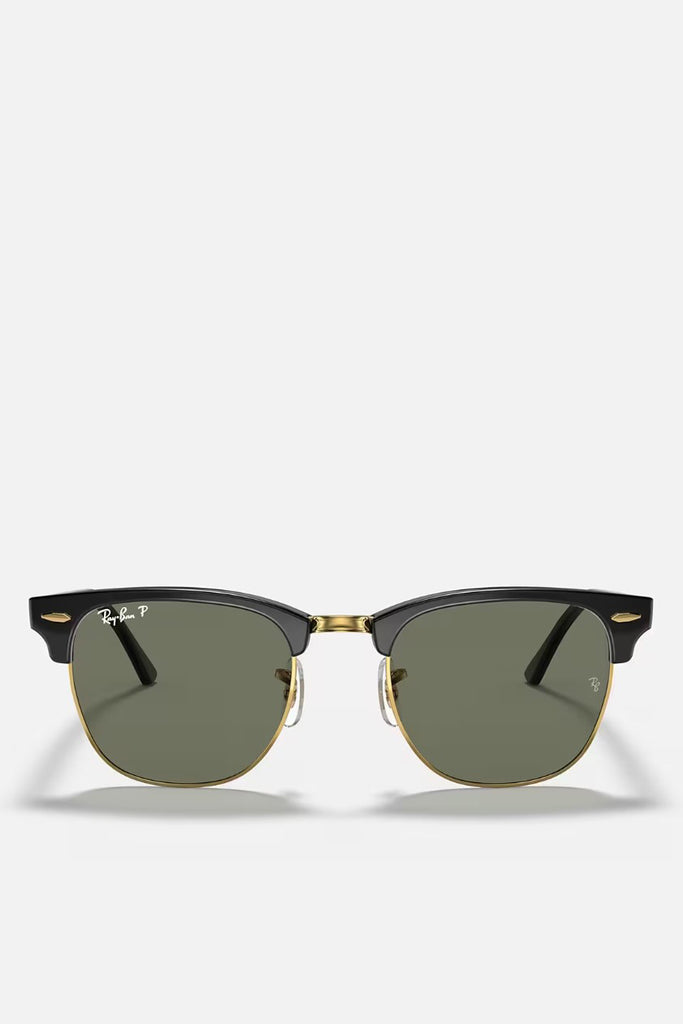 RAY-BAN 3016 901 58 55 Clubmaster Black G15 Green