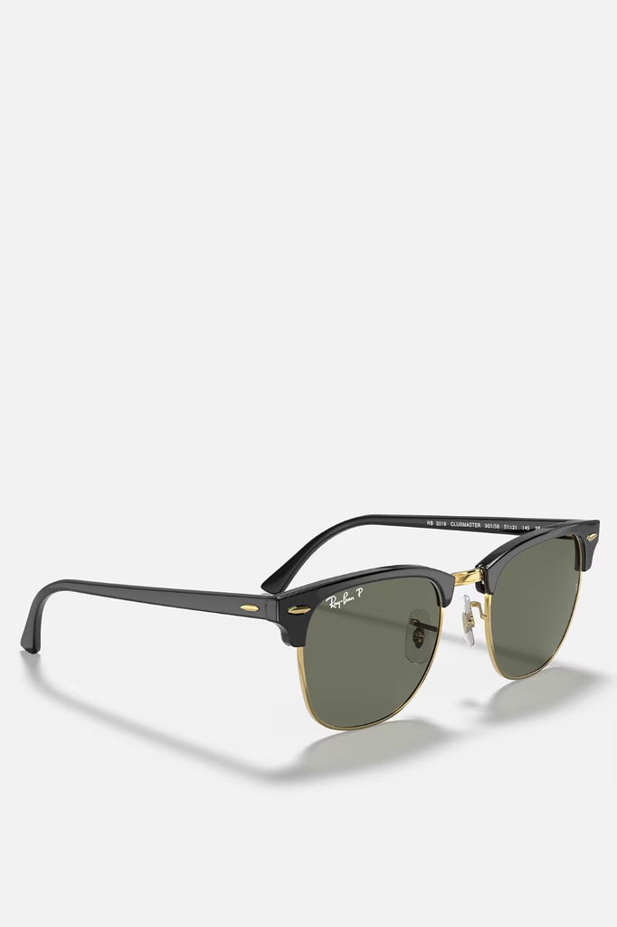 RAY-BAN 3016 901 58 55 Clubmaster Black G15 Green