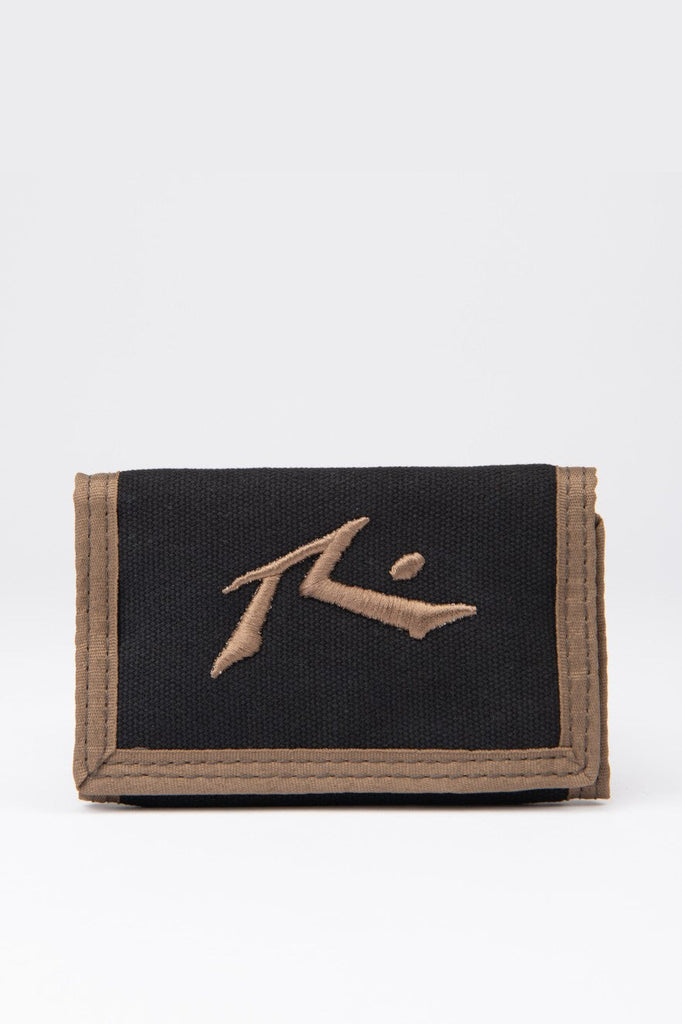 RUSTY Comp Wash Tri Fold Wallet Vintage Khaki Black
