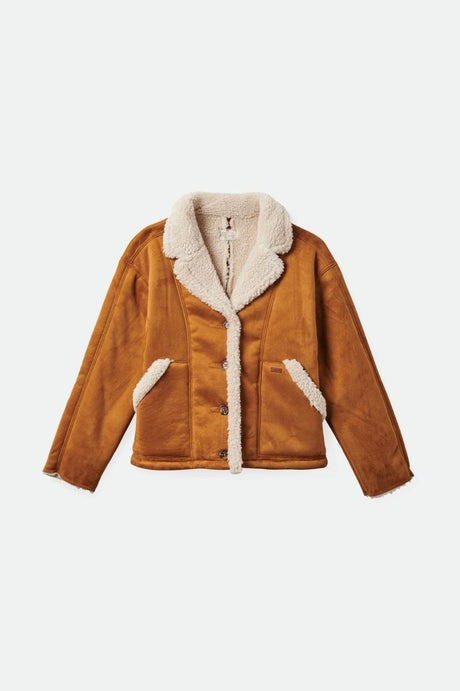 BRIXTON Reserve W Shearling Jacket Caramel