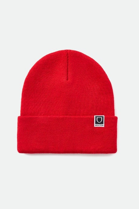 BRIXTON Harbour Beta Watch Cap Beanie Red