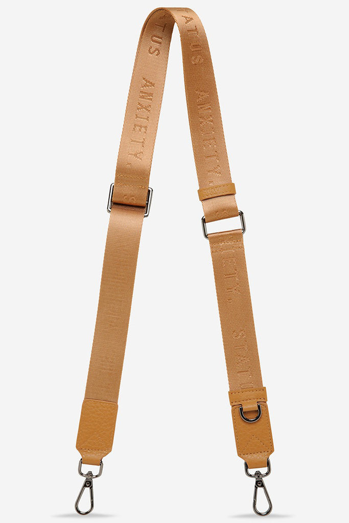 STATUS ANXIETY Thin Web Strap Tan