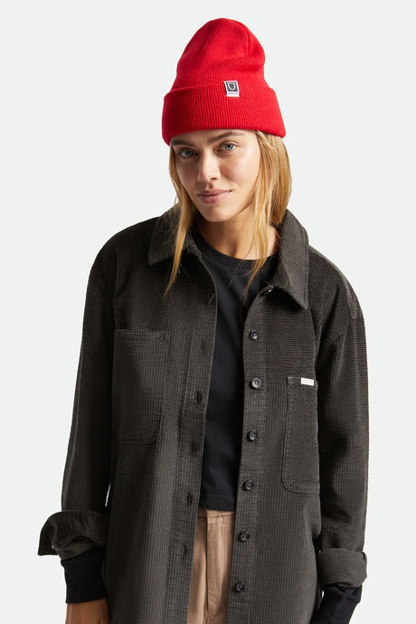 BRIXTON Harbour Beta Watch Cap Beanie Red