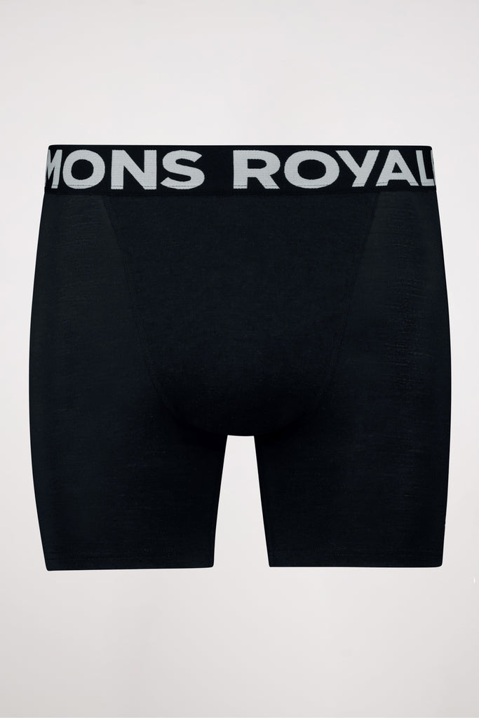 MONS ROYALE Mens Hold 'Em Boxer Logo Black