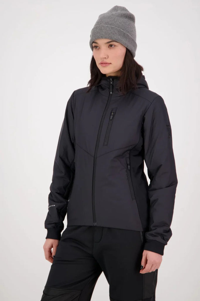 MONS ROYALE Womens Arete Wool Insulation Hood Black