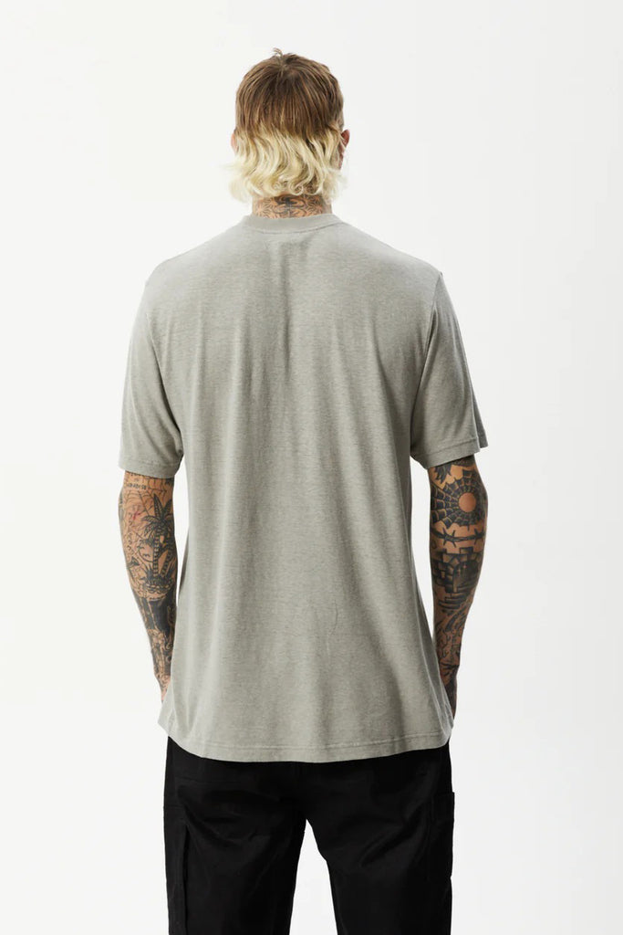 AFENDS Crops Retro Logo T Shirt Olive Back