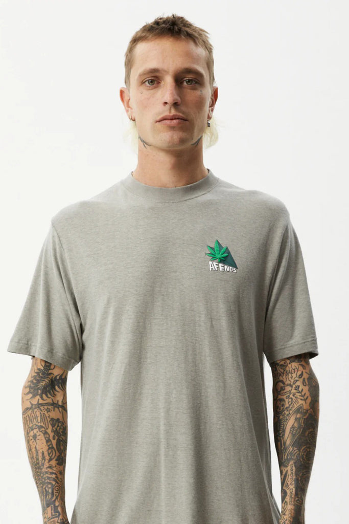 AFENDS Crops Retro Logo T Shirt Olive