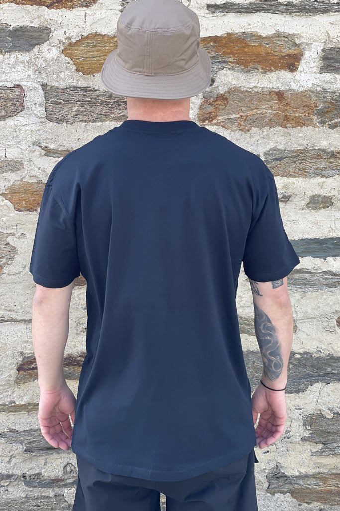 BASE Wanaka Tree Stencil Tee Mens Navy
