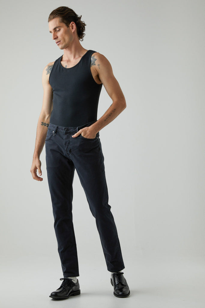 NEUW Lou Slim Twill Black Front Full